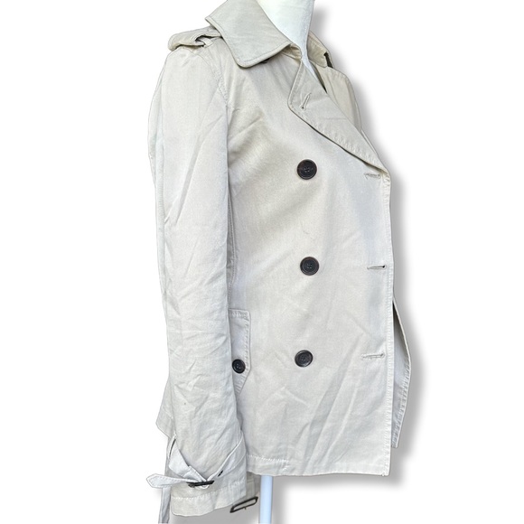 Banana Republic Trench Coat Womens Khaki Short - Picture 2 of 7